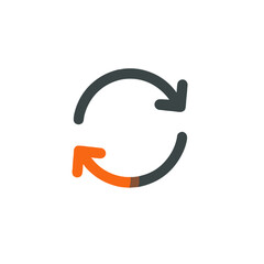 Naklejka premium Refresh Icon Symbolizing Renewal in Minimalist Style 