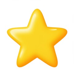 A single yellow star illustration on white background