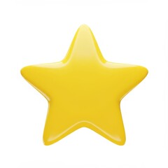 A single yellow star illustration on white background