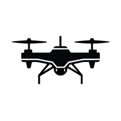 Drone Hovering Minimalist Vector Art