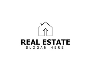Real Estate Logo With Arrow For Growth Business and Modern