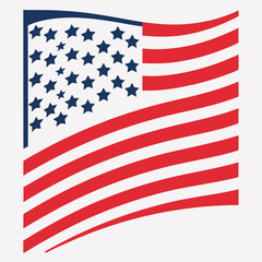Naklejka premium An image of a stylized American flag 