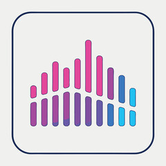 Obraz premium Develop-a-sleek-neumorphic-icon-of-a-digital-music 