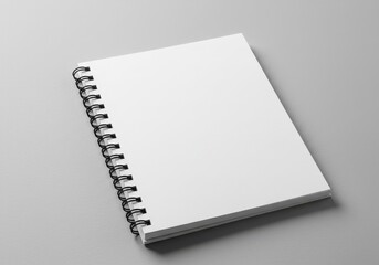 Spiral bound blank notebook isolated on white background