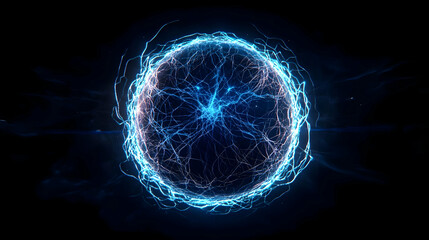 Obraz premium Abstract Glowing Blue Sphere Design