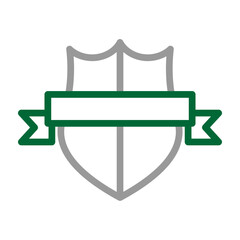 University Badge Vector Line Dark Green Grey Icon Design