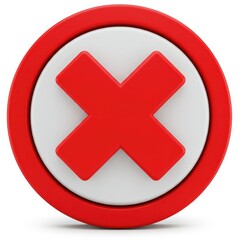 Obraz premium Red cross in circle graphic element on white background