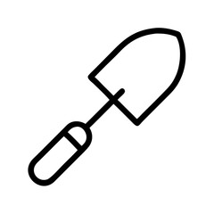 Garden Trowel with Curved Blade Icon Design