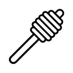 Honey Dipper with Spiral Grooves Icon Design
