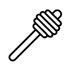 Honey Dipper with Spiral Grooves Icon Design