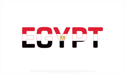 Egypt revolution Day on a white background, Vector design of revolution Day of Egypt, Typographic Design of Egypt National Day, Flag typography of Egypt