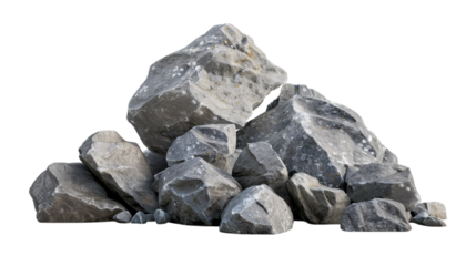 Massive Pile of Gray Rocks