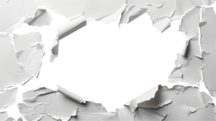 Cracked White Wall Abstract Art