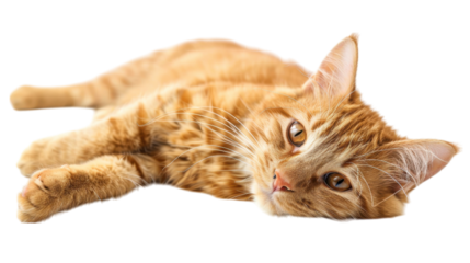 Orange Tabby Cat, Relaxed and Adorable