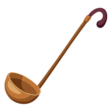  Vector illustration  of wooden spone 