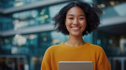 Interracial students embracing smart city education urban campus vibrant learning environment engaging perspectives