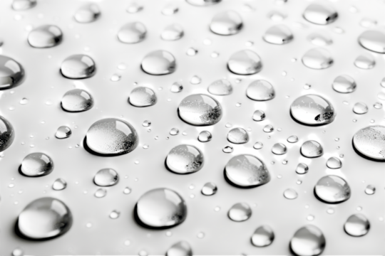 Water Drops on a Surface - A Detailed Macro Shot
