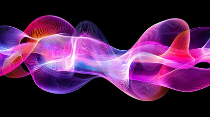 Abstract Colorful Digital Waves