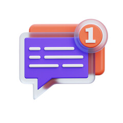 Message Notification 3D Icon