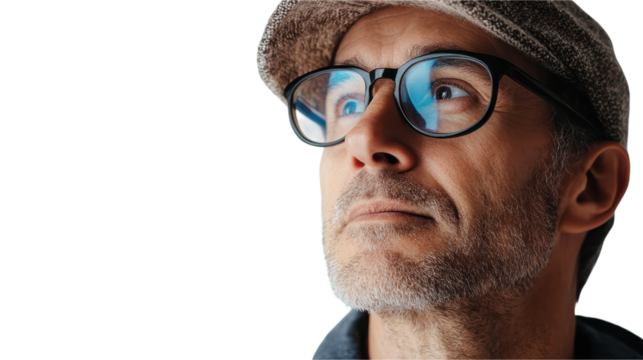 Close-up Portrait of a Thoughtful Man