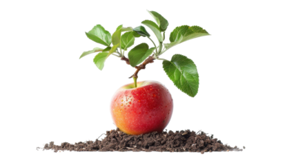 Apple Sprout in Soil: A Symbol of Growth and Nature