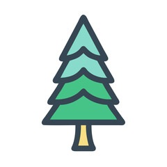 Pine Tree Icon with Tapered Shape Design