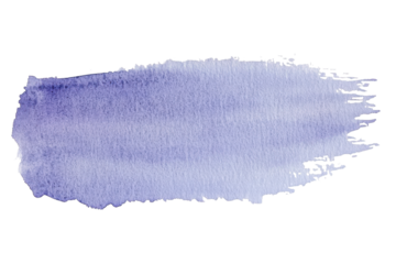 single flat watercolor brush stroke isolated on white background