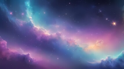 Obraz premium Dreamlike cosmic gradient blur with soft galaxy-inspired hues