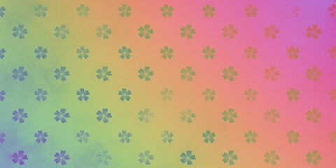 Delicate Floral Pattern on a Vibrant Gradient Background