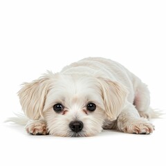 Obraz premium Endearing Small Puppy with Curly Texture