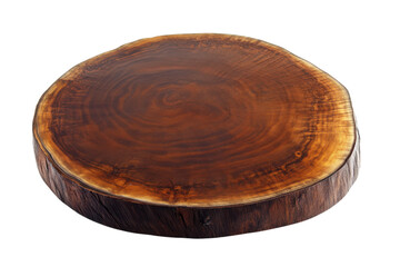wooden plate isolated on white