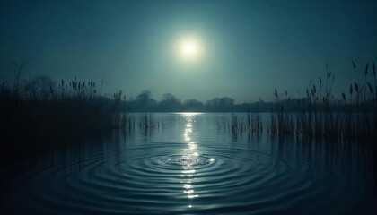 Fototapeta premium moon over water