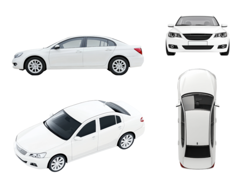 set of car from different sides