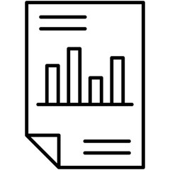 Financial Report Business Icon Vector