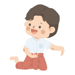 Charming Thai Dance Boy Character
