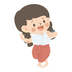 Cute Thai Dance Girl Student