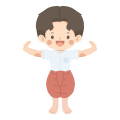Cute Thai Dancer Boy Character