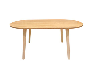 Modern wooden table PNG transparent.