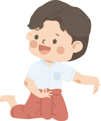 Charming Thai Dance Boy Character student