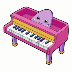 vector illustration of a piano