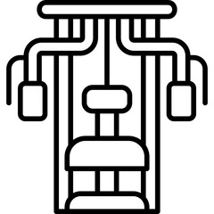 Chest Fly Machine Line Icon