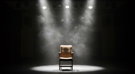 Slowcore Echoes A Single Chair Facing an Empty Stage