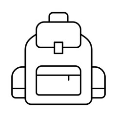Backpack Line Icon. Education, E-Learning, School, College, Study, Knowledge Icons Editable Stroke Vector Illustration