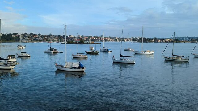 Parramatta River Marina with Boats Docked &ndash; Sydney, Australia (Daylight Shot)