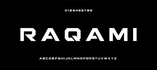 Obraz premium Display serif font alphabet letters numbers for logo maker typography lettering bold modern fonts text typeface vector illustration