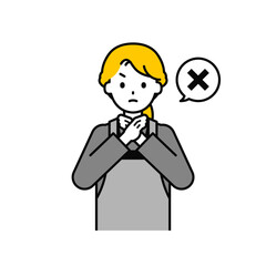 上半身のポーズ_シンプルな飲食店の店員の女性14