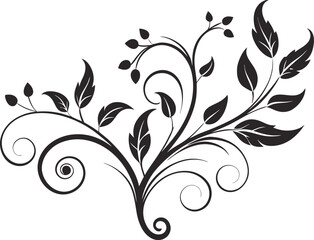 black and white floral design