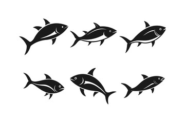 Tuna Fish Silhouette Vector Graphics