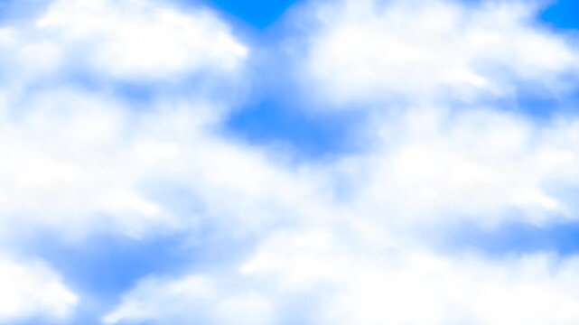 Blue Sky With Moving Cloud Animated Footage 4K Video