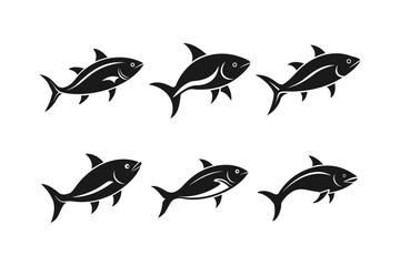 Tuna Fish Silhouette Vector Graphics